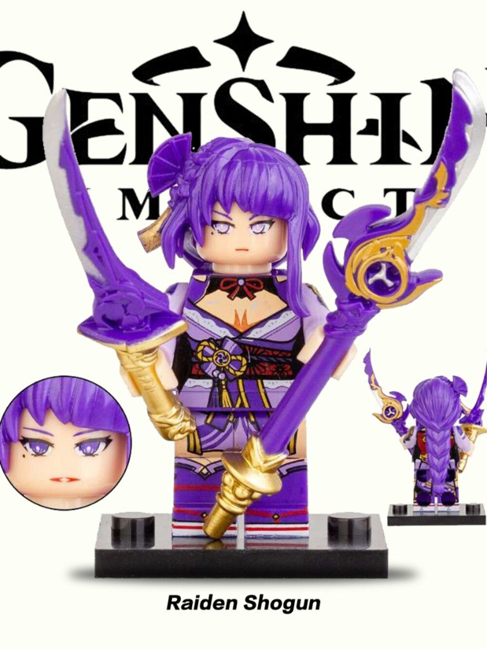 Game Genshin Impact Raiden Shogun Custom Minifigures birthday gift for him